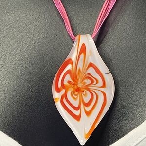 White teardrop pendant